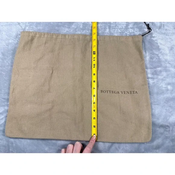 Bottega Veneta Tan Cotton Drawstring Dust Bag 18X14.75 Made in Italy - Picture 4 of 6